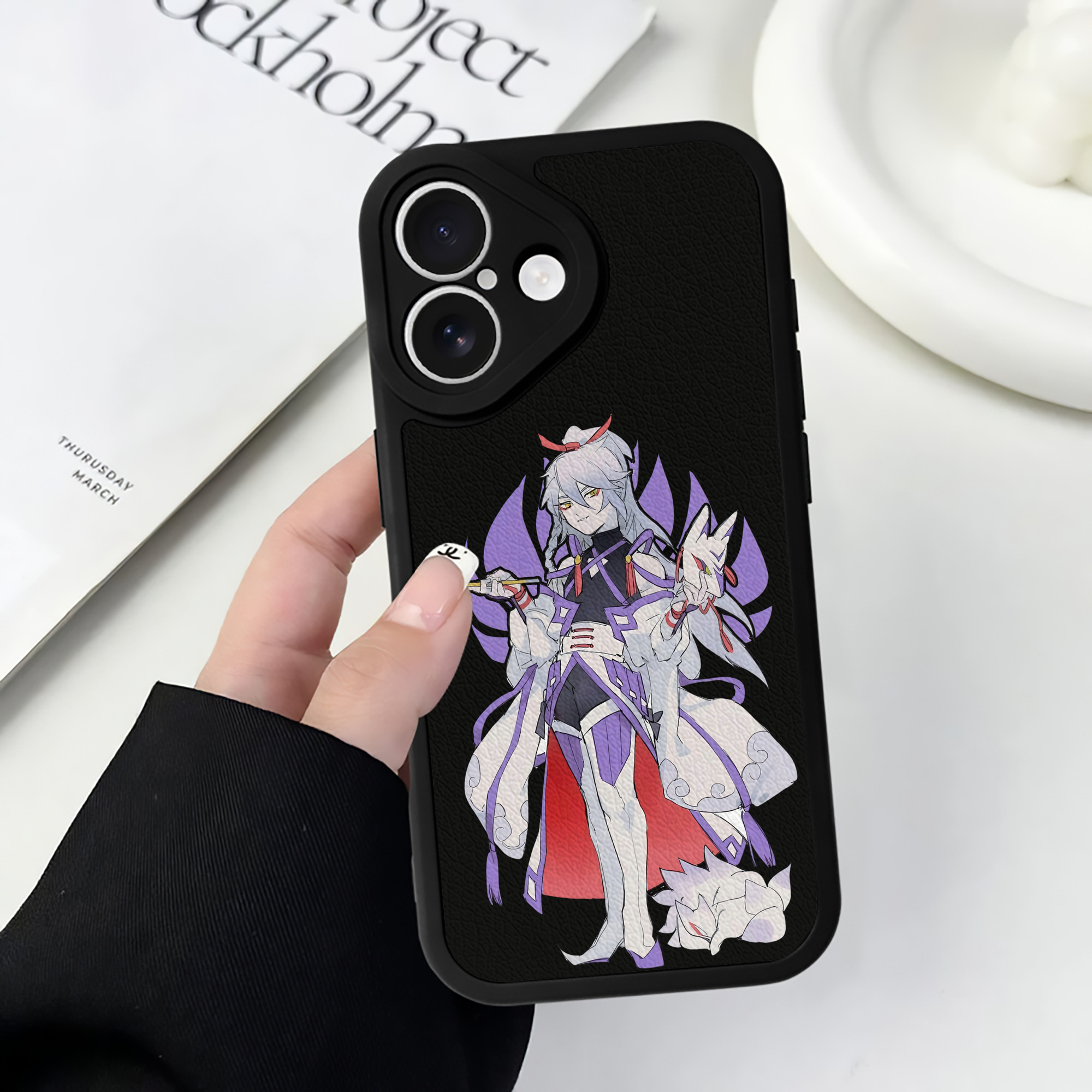 （画像用） 妖怪ウォッチ Yo-kai Watch 【iPhone 16シリーズ対応】シリコンスマホケース（レザー調） 材質：シリコン